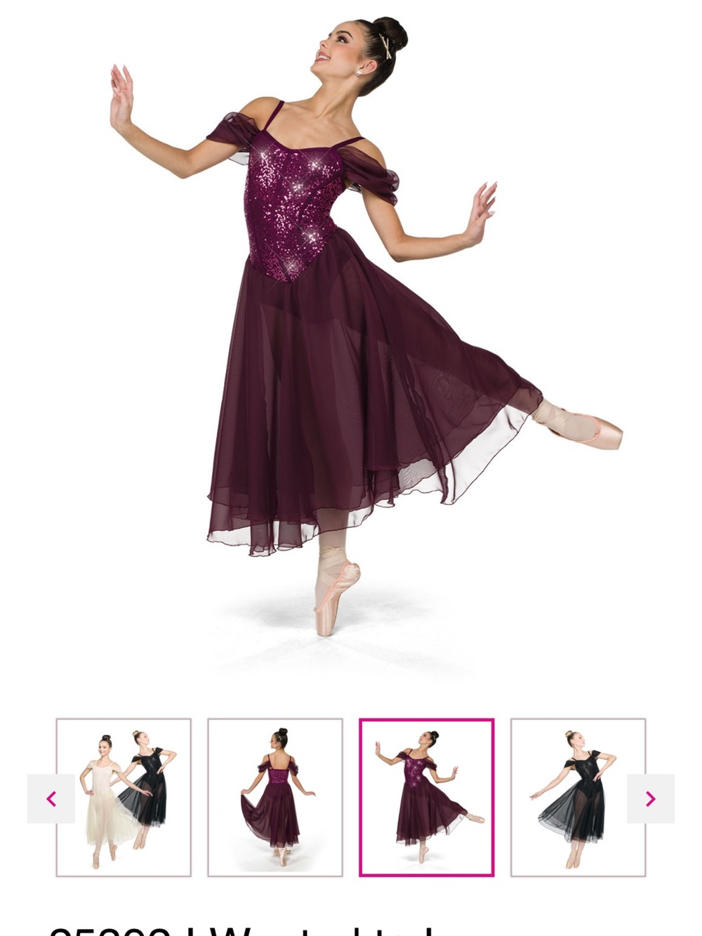Women's Burgundy Dance Dress with Sequin Bodice